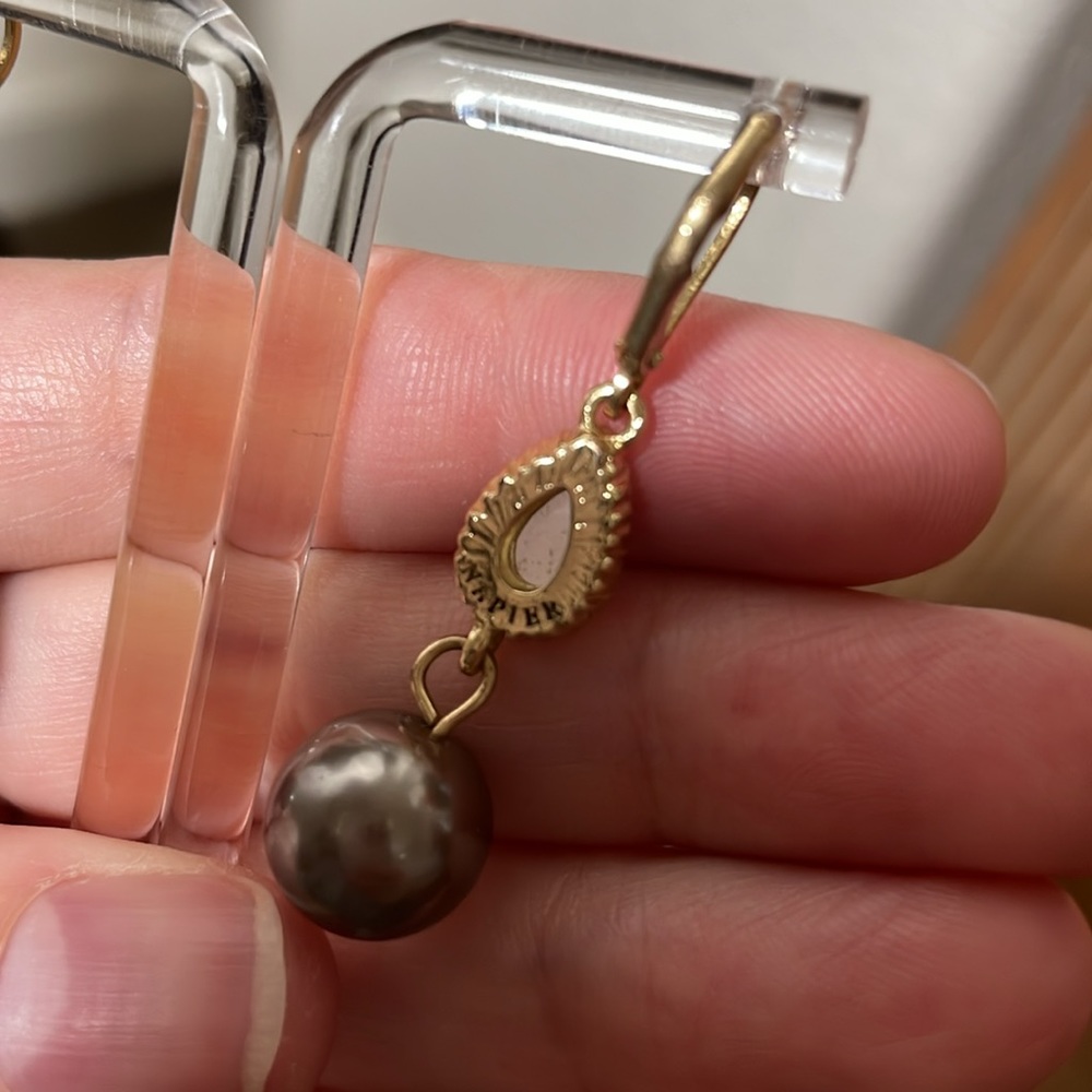 Napier Pearl Drop Earrings - Picture 6 of 6